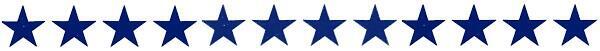blue star border with twelve stars in a row