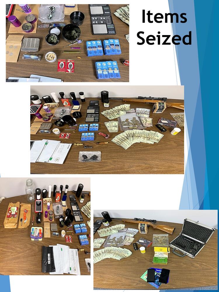 Images of items seized